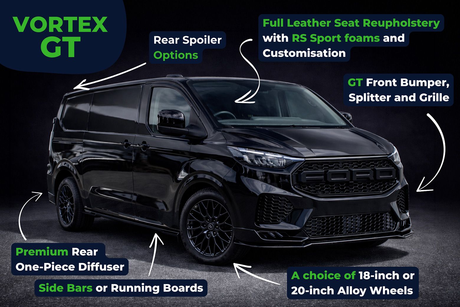 Transit Custom Vortex | Custom Van Conversions | Crusader Vans ...