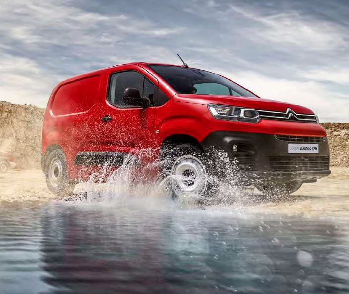 red berlingo worker in the water