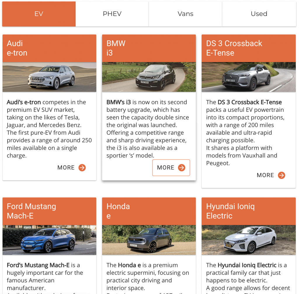 types of electric vehicles