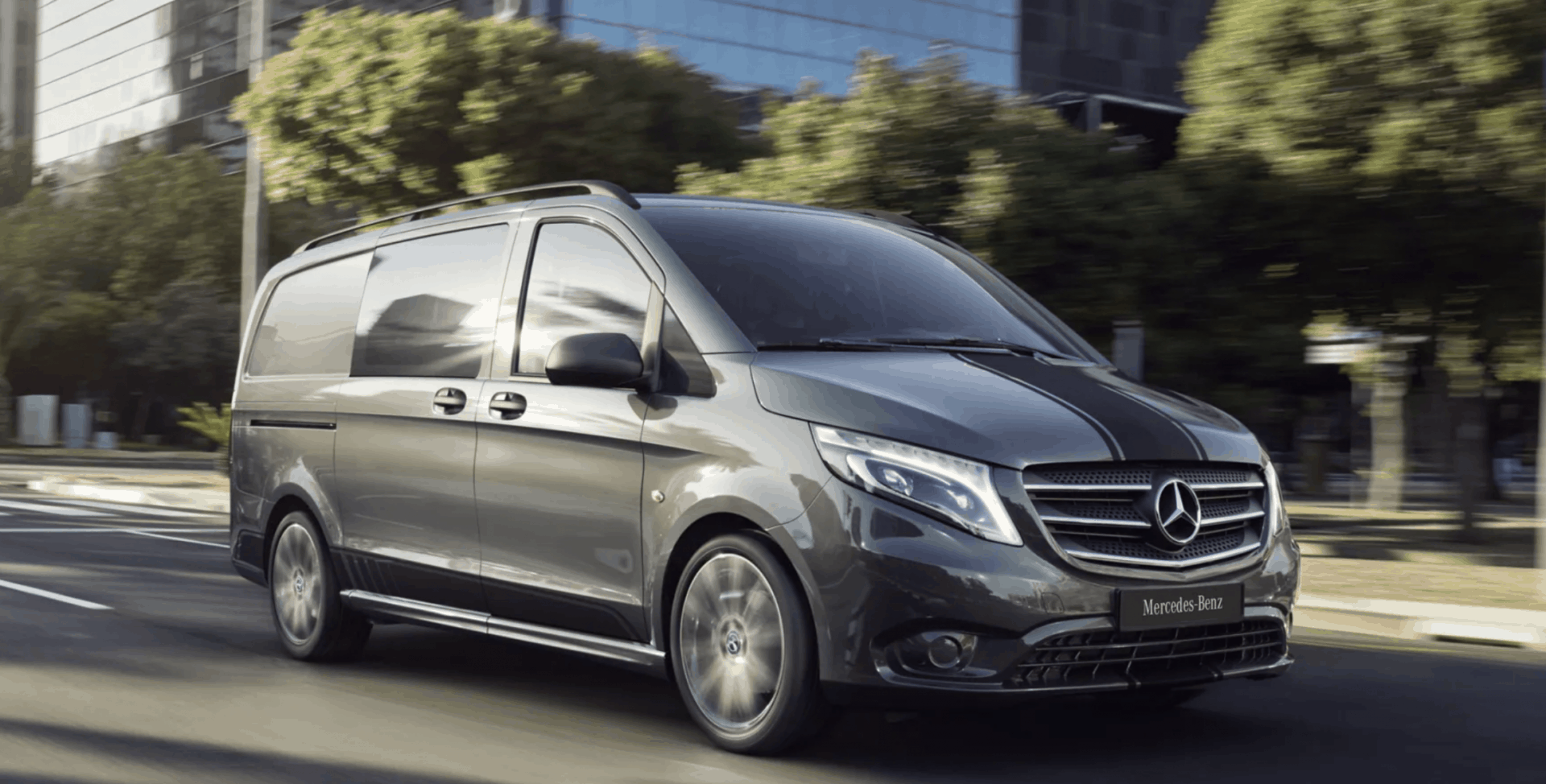 mercedes vito sport van on the road