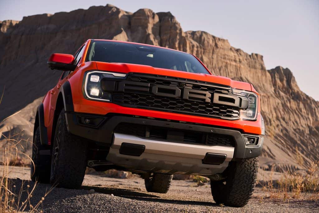 ford ranger raptor 2022 from the front